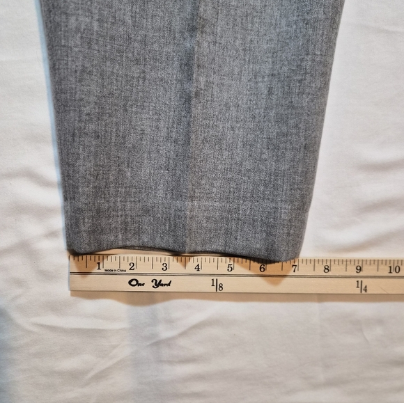 Talbots Petites Grey 100% Wool Straight Leg Trousers - Size 16P - Picture 9 of 10
